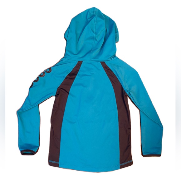 Girls Justice Zip-up with ‘Soccer’ - Size 6/7 - Picture 2 of 4